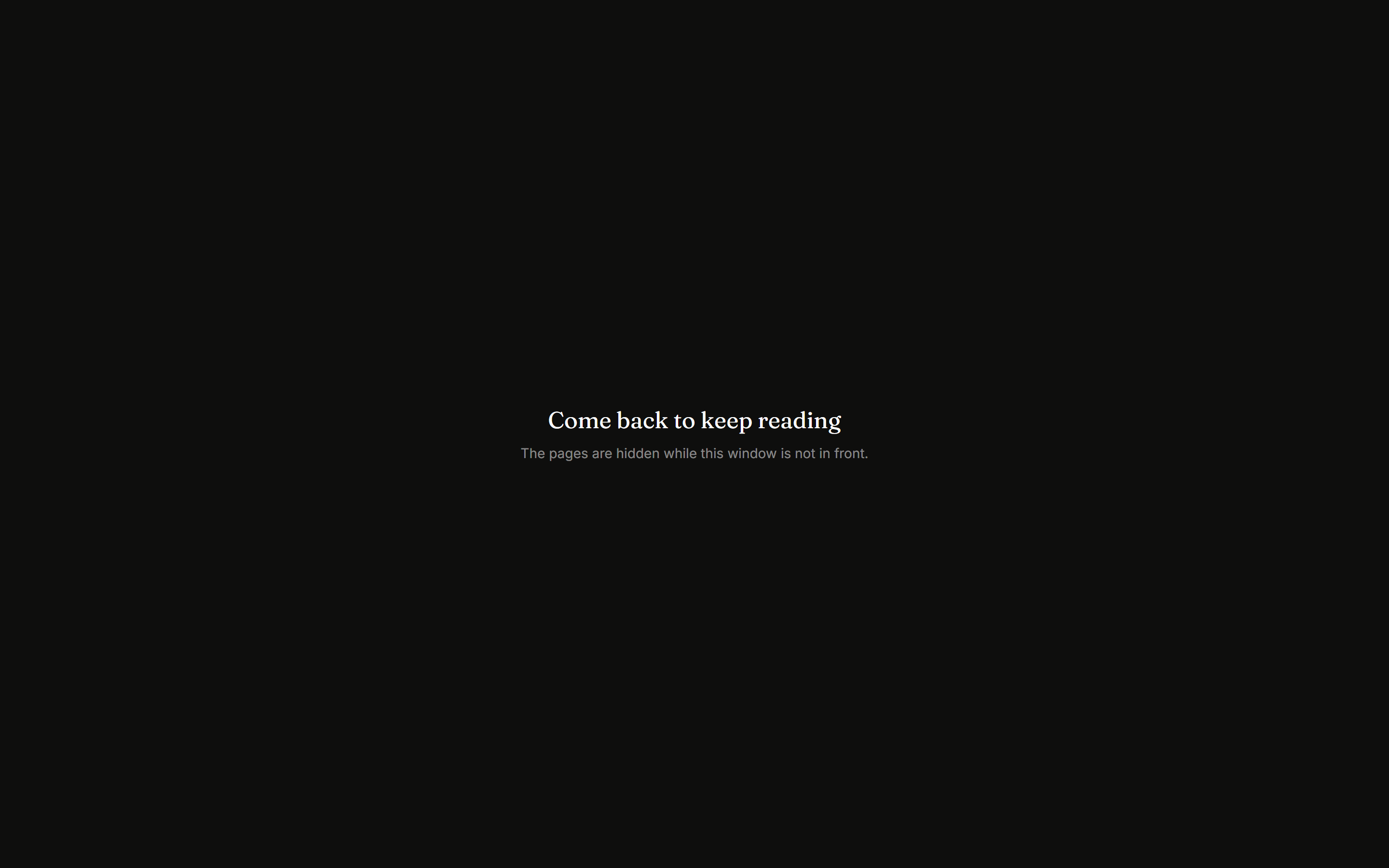 The reader with its pages covered