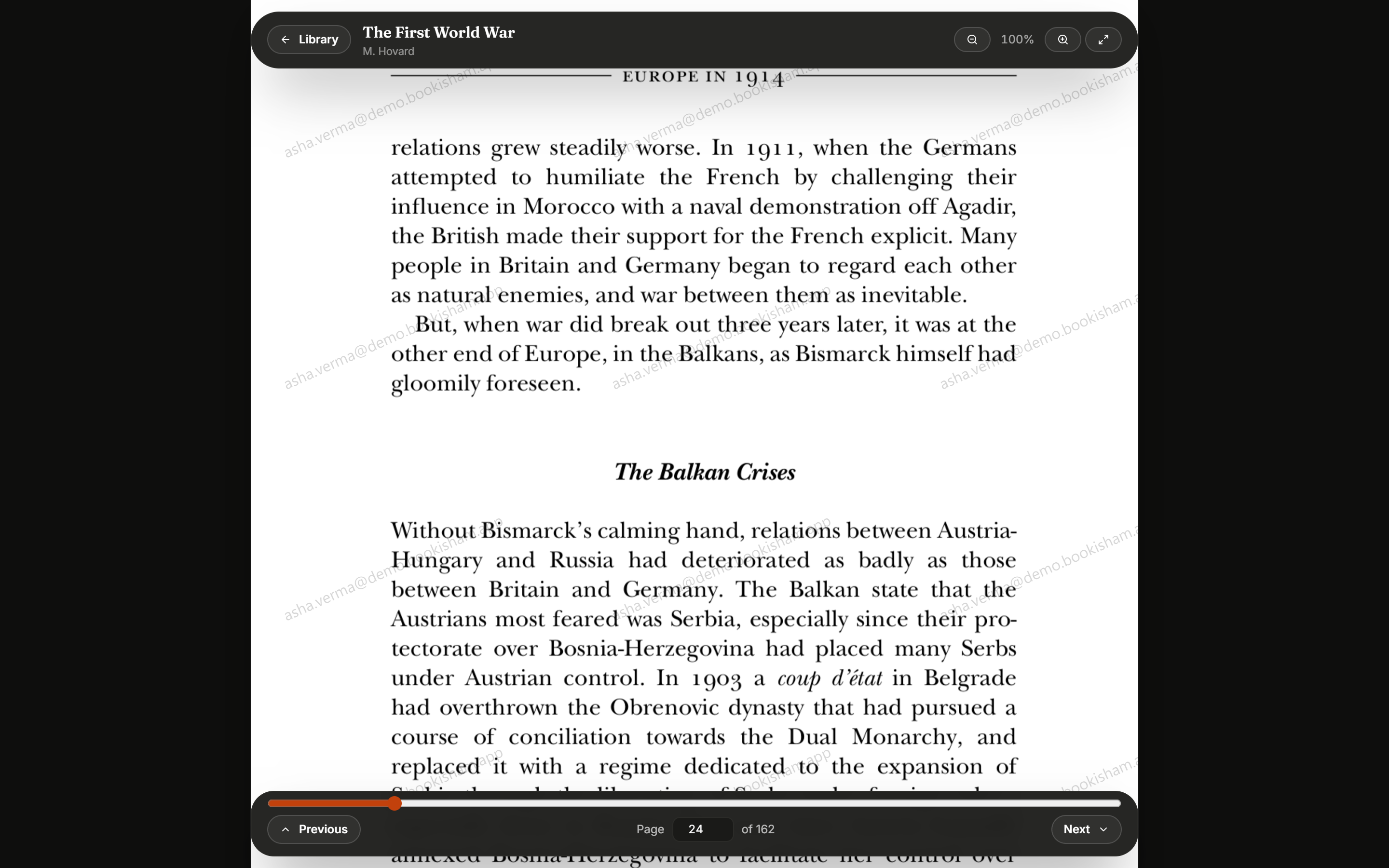 The night-mode reader with a page scrubber